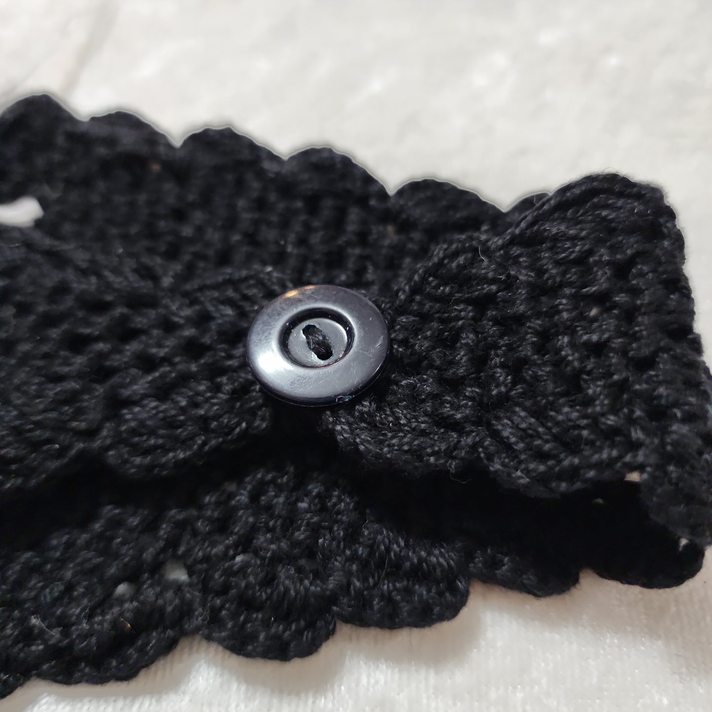 Black Headband crocheted
