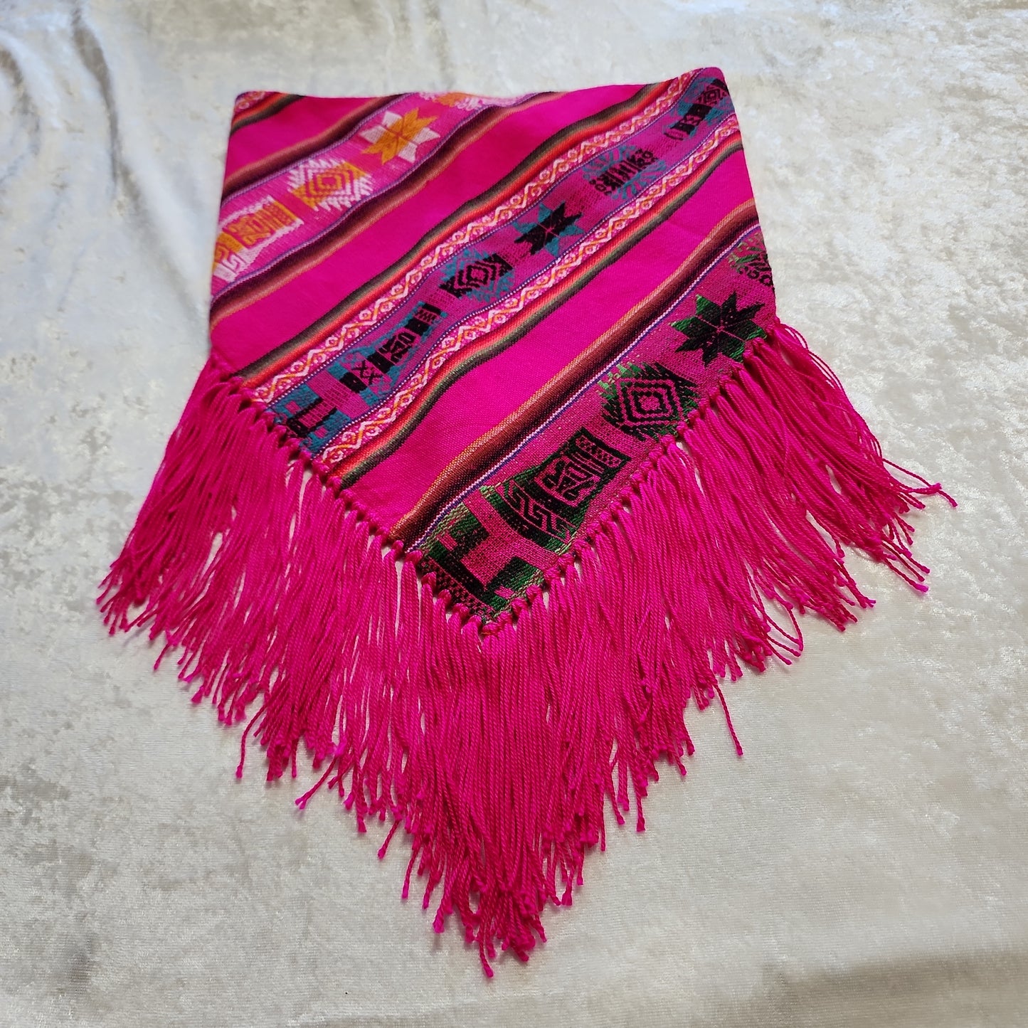 Pink and Green andean aguayo.