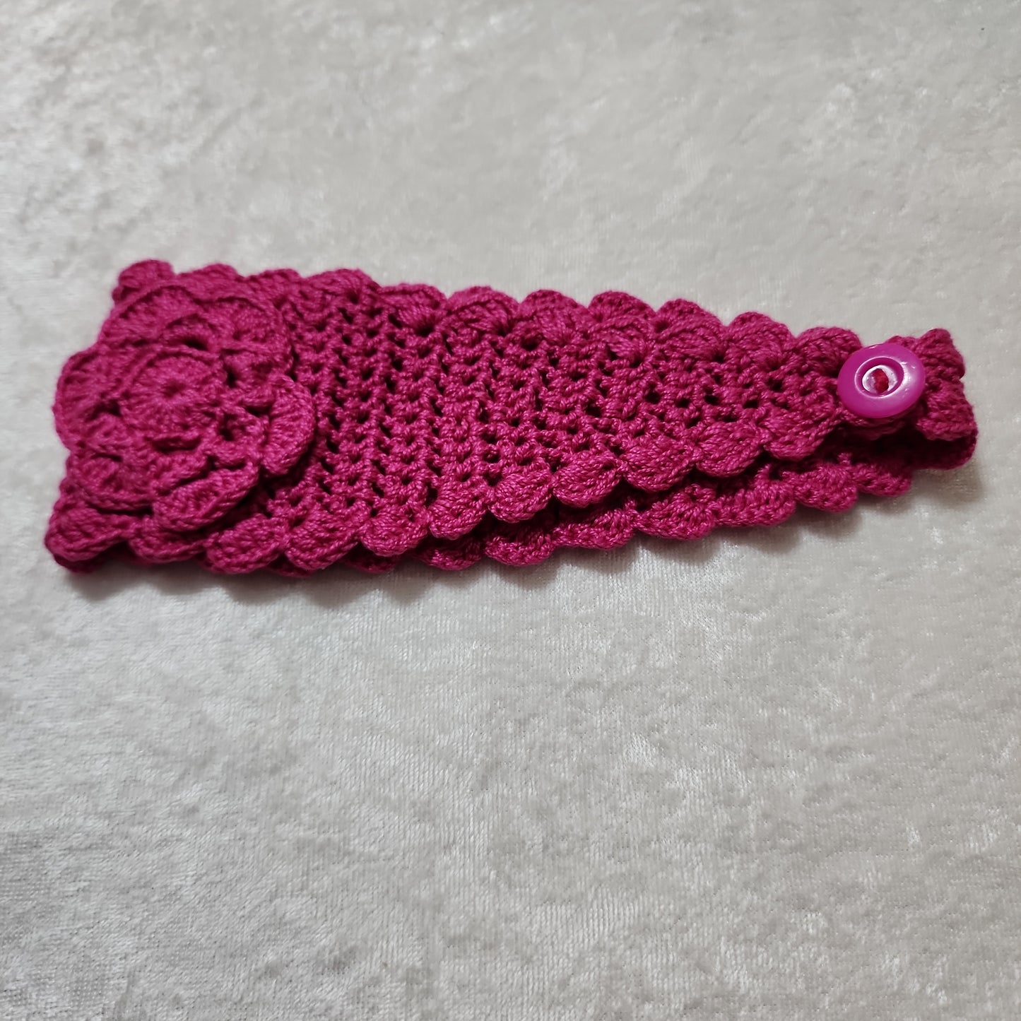 Pink Headband crocheted