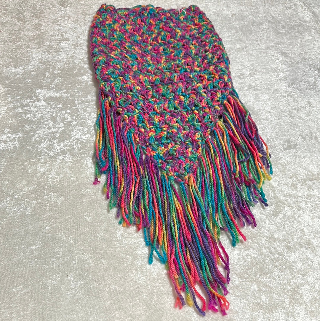 Handmade crocheted multi color
