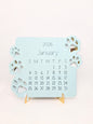 2026 Mini Desk Calendar – Cute Layered Paper Design (Paw Print)