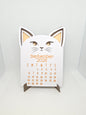 (Copy) 2026 Mini Desk Calendar – Cute Layered Paper Design (Cat)
