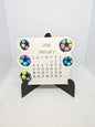 (Copy) 2026 Mini Desk Calendar – Cute Layered Paper Design (Soccer)